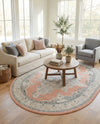 Beverly Grove Collection Area Rug -  Fairfax (Rose) Oval Rose  lifestyle 80