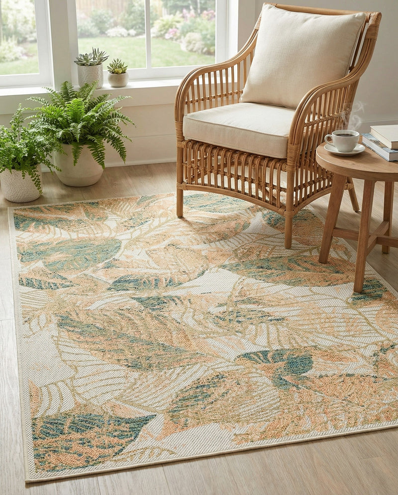 Coastal Terrace Collection Area Rug -  Driftwood Rectangle Ivory  lifestyle 55