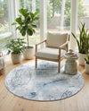 Aegean Elegance Washables Collection Area Rug -  Paros Round Ivory Gray  lifestyle 25
