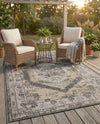 Patio Heritage Collection Area Rug -  Augusta (Charcoal) Rectangle Charcoal  lifestyle 15