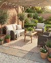 Garden Lattice Charm Collection Area Rug -  Pergola (Beige) Rectangle Beige  lifestyle 11