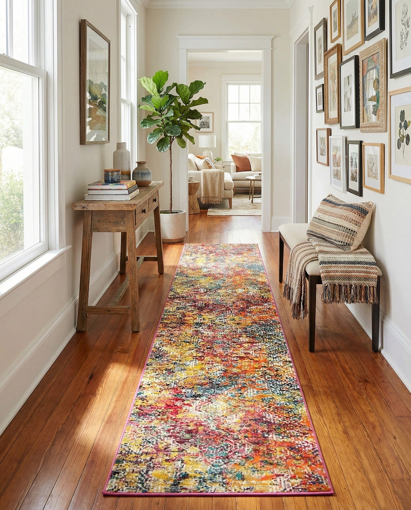 Colorburst Oasis Collection Area Rug -  Azura Runner Multi  lifestyle 27
