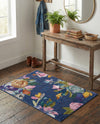 Meadow Breeze Collection Area Rug - Wildflower Rectangle Blue  lifestyle 7