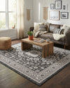 Tribal Terrace Treasures Collection Area Rug -  Incan Isle (Charcoal Gray) Square Charcoal Gray  lifestyle 33