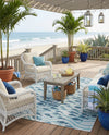 Seaside Haven Rugs Collection Area Rug -  Harbor Rectangle Blue  lifestyle 29