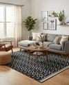 Copenhagen Edge Collection Area Rug -  Tivoli Rectangle Black  lifestyle 30