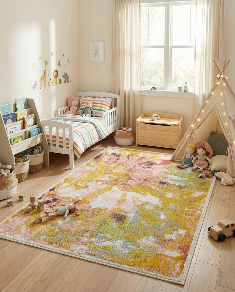Wonder Tykes Collection Area Rug -  Flutter Rectangle Multi  lifestyle 8