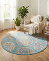 Arcadia Rugs Collection Area Rug -  Atlantis (Blue) Round Blue  lifestyle 39