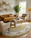 Arcadia Rugs Collection Area Rug - Eden (Green) Oval Green  lifestyle 29