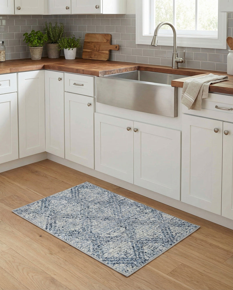Aegean Elegance Washables Collection Area Rug -  Tinos Rectangle Blue  lifestyle 35
