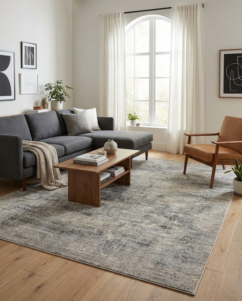 Bloomsbury Elegance Collection Area Rug -  Pimlico Rectangle Gray  lifestyle 46