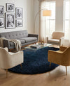 Majestic Manor Collection Area Rug - Versailles (Aegean Blue) Oval Aegean Blue  lifestyle 52