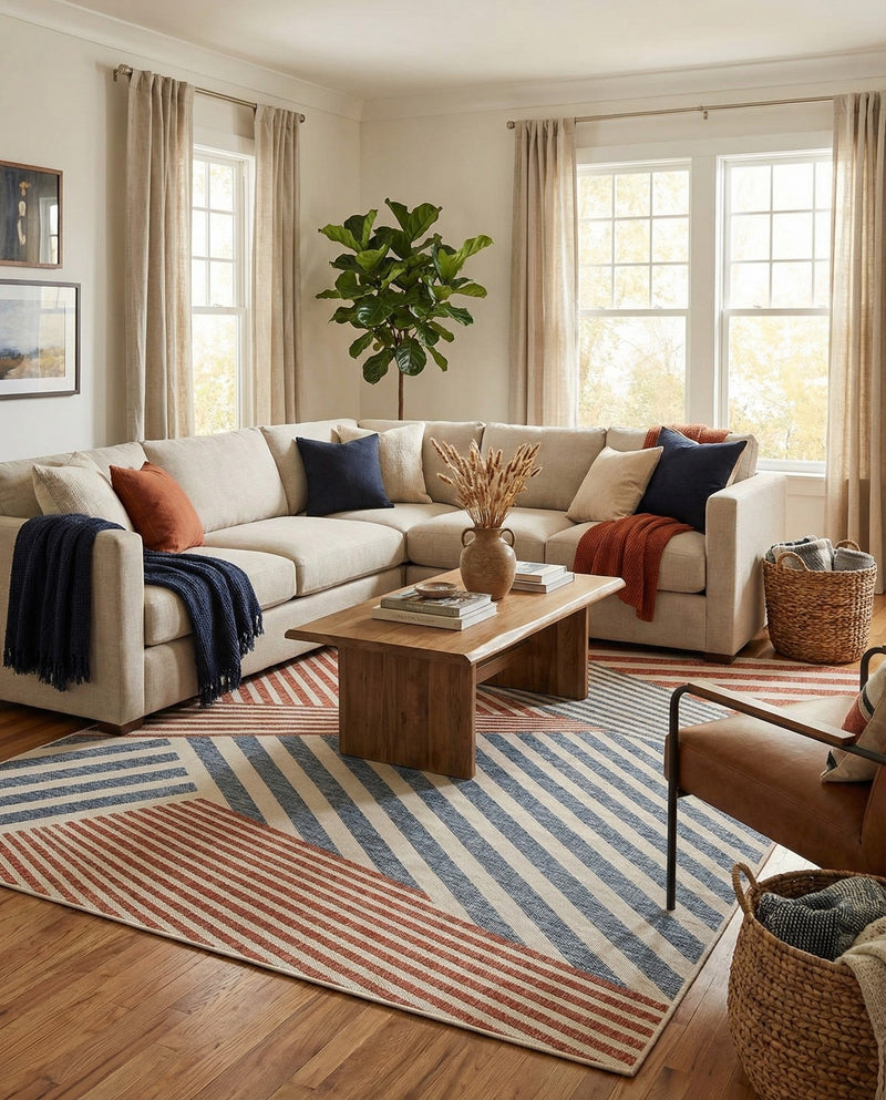 Urban Oasis Rugs Collection Area Rug -  Loft Rectangle Blue  lifestyle 28