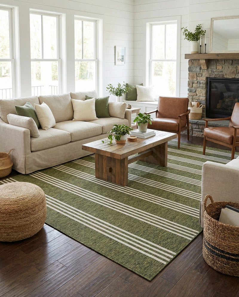 Urban Oasis Rugs Collection Area Rug -  District (Green) Rectangle Green  lifestyle 8