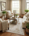 Sanctuary Retreat Collection Area Rug - Haven Rectangle Snow White  lifestyle 32
