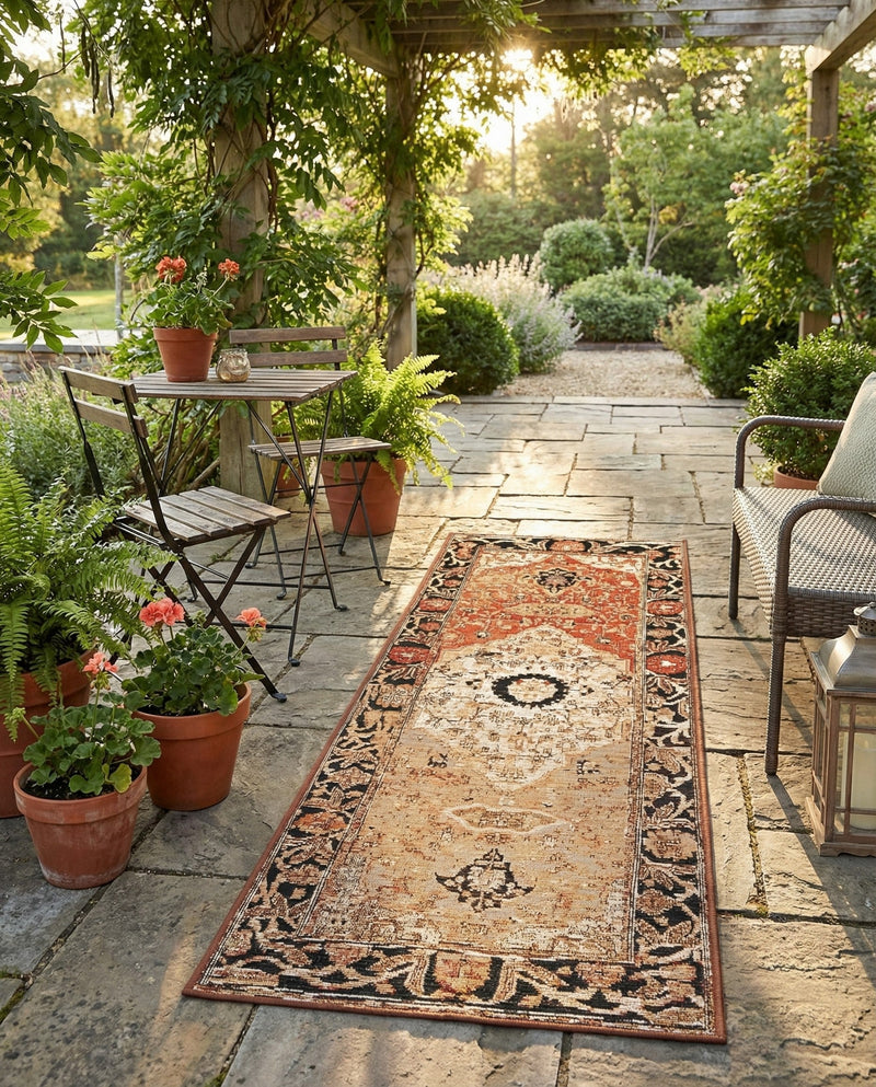 Patio Heritage Collection Area Rug -  Gazebo Runner Multi  lifestyle 69