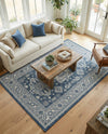 Tribal Terrace Treasures Collection Area Rug -  Incan Isle (Blue) Rectangle Blue  lifestyle 8