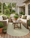 Urban Oasis Rugs Collection Area Rug -  Rooftop (Green) Oval Green  lifestyle 57