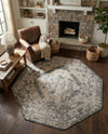 Patio Heritage Collection Area Rug -  Augusta (Charcoal) Octagon Charcoal  lifestyle 73