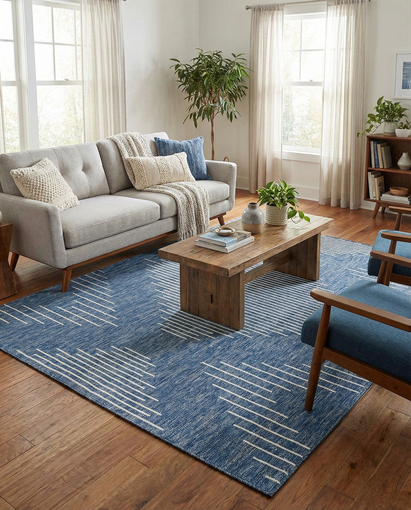 Urban Terrace Collection Area Rug -  Chelsea (Blue) Rectangle Blue  lifestyle 21