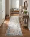 Aegean Elegance Collection Area Rug -  Milos Runner Gray Blue  lifestyle 59
