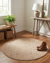Garden Lattice Charm Collection Area Rug - Arbor (Beige) Round Beige  lifestyle 31