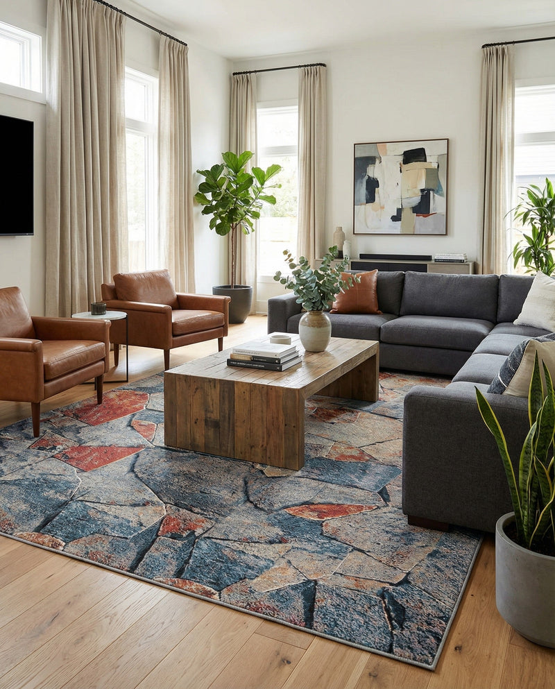 Urban Terrace Collection Area Rug -  Boulevard Rectangle Multi  lifestyle 30