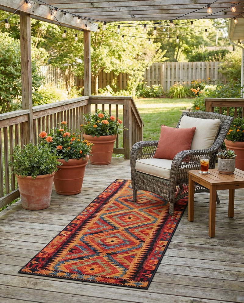 Safari Escape Rugs Collection Area Rug -  Kalahari Runner Multi  lifestyle 47