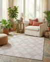 Aegean Elegance Washables Collection Area Rug -  Tinos Rectangle Rose Pink  lifestyle 22