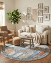 Mykonos Manor Collection Area Rug -  Tinos (Multi) Round Multi  lifestyle 33