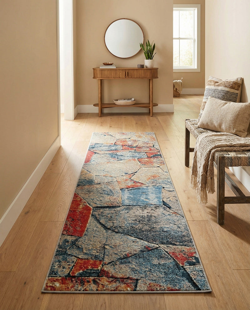 Urban Terrace Collection Area Rug -  Boulevard Runner Multi  lifestyle 65
