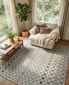 Savannah Pergola Collection Area Rug -  Pergola (Gray) Square Gray  lifestyle 69