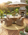 Urban Oasis Rugs Collection Area Rug -  Boulevard (Yellow and Aqua) Round Yellow and Aqua  lifestyle 48