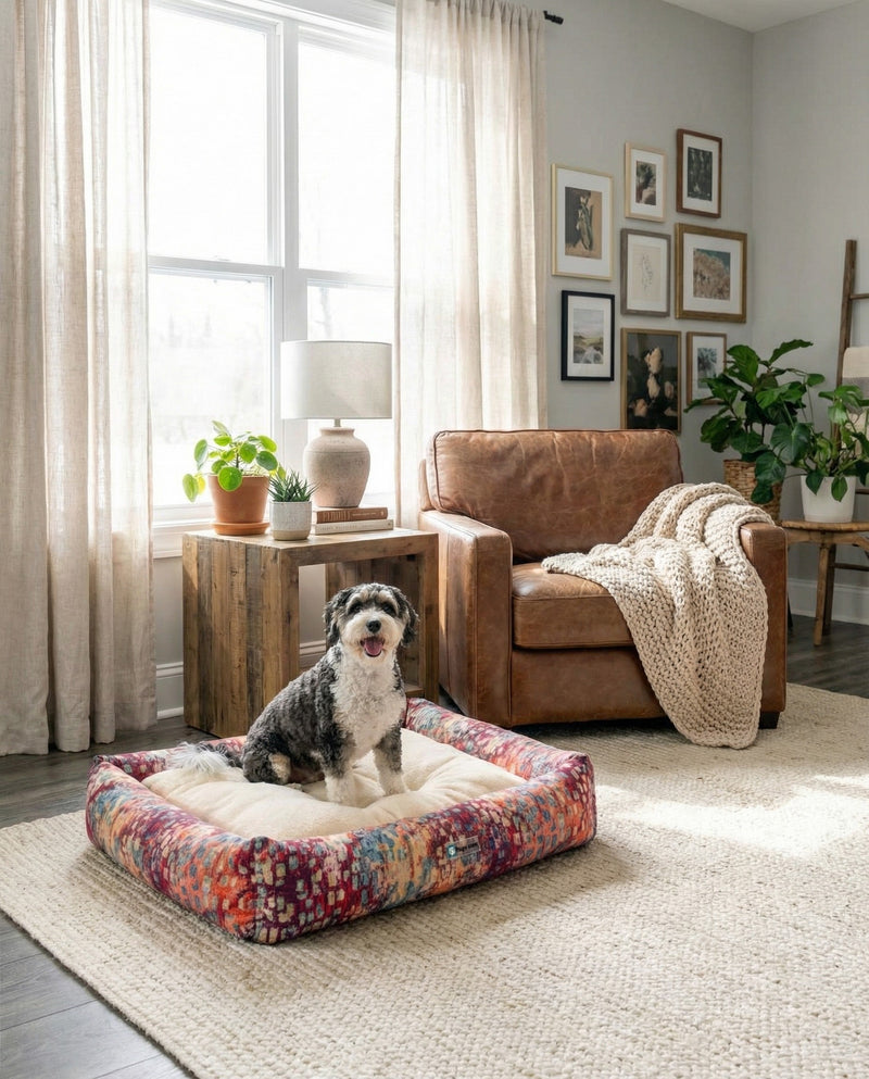 Luxury Pet Lounge Collection Pet Bed -  Lair Rectangle Multi  lifestyle 7