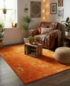 Riviera Elegance Collection Area Rug - Antibes (Orange) Rectangle Orange  lifestyle 26
