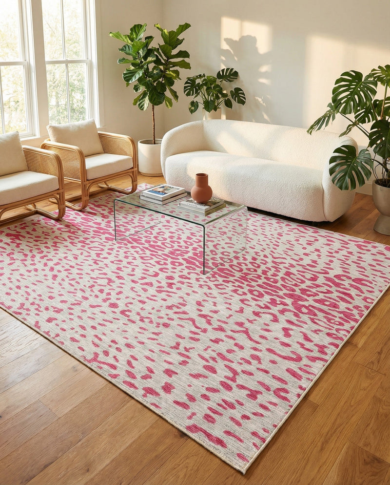 Savannah Escape Collection Area Rug - Serengeti Rectangle Pink Gray  lifestyle 34