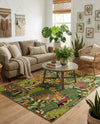 Seaside Blooms Collection Area Rug -  Sorrento Rectangle Green  lifestyle 25