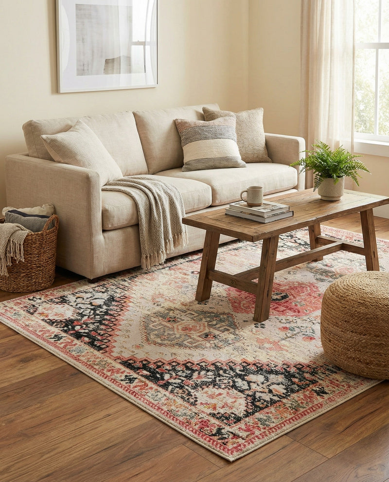Patio Heritage Collection Area Rug -  Meadow Rectangle Multi  lifestyle 5