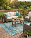 Urban Oasis Rugs Collection Area Rug -  Boulevard (Teal) Rectangle Teal  lifestyle 17