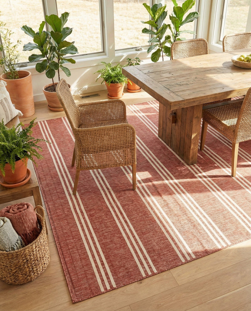 Urban Oasis Rugs Collection Area Rug -  District (Rust Red) Square Rust Red  lifestyle 60