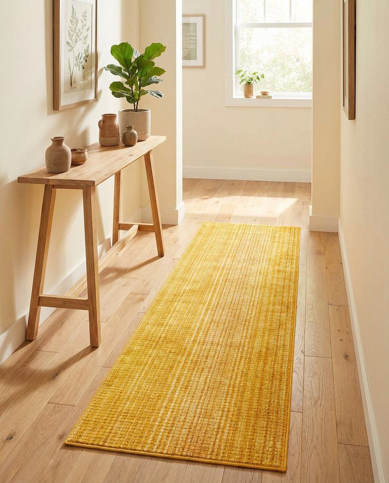 Jewel Oasis Collection Area Rug - Sapphire (Yellow) Runner Yellow  lifestyle 34