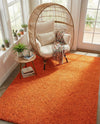 Plush Oasis Collection Area Rug - Serenity (Tiger Orange) Rectangle Tiger Orange  lifestyle 22