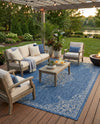 Patio Heritage Collection Area Rug -  Charleston (Blue) Rectangle Blue  lifestyle 3