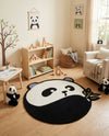 Whimsy Wonders Wool Collection Area Rug -  Summit Round Black and White  lifestyle 12