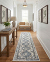 Savannah Elegance Collection Area Rug -  Tybee (Gray Blue) Runner Gray Blue  lifestyle 51