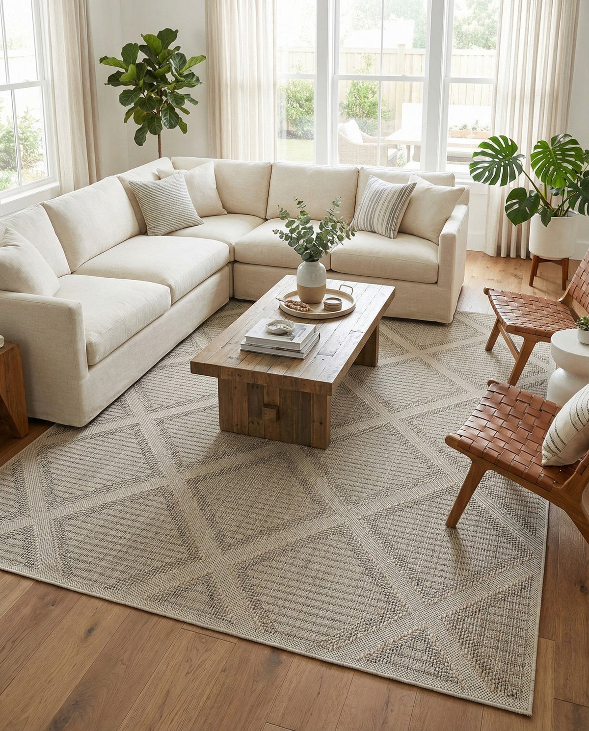 Savannah Pergola Collection Area Rug -  Eden Rectangle Khaki  lifestyle 67