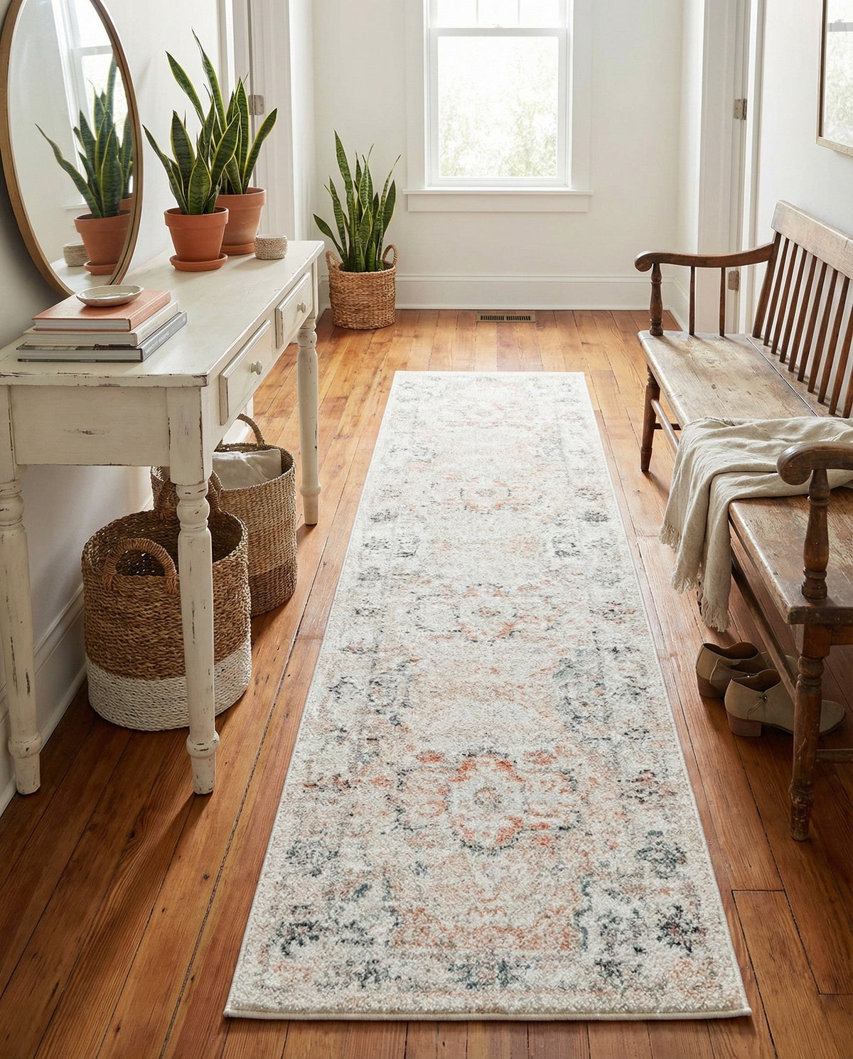 Parisian Elegance Collection Area Rug - Versailles (Ivory) Runner Ivory  lifestyle 119
