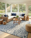 Savannah Escape Collection Area Rug - Mara Rectangle Navy Blue  lifestyle 29