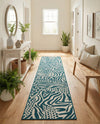Savannah Escape Collection Area Rug -  Masai Runner Navy Blue and Ivory  lifestyle 74
