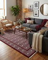 Aravalli Collection Area Rug -  Jaipur Rectangle Burgundy Red  lifestyle 36